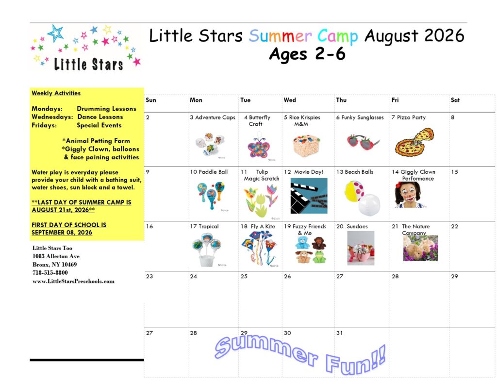 Summer Activity Calendar
