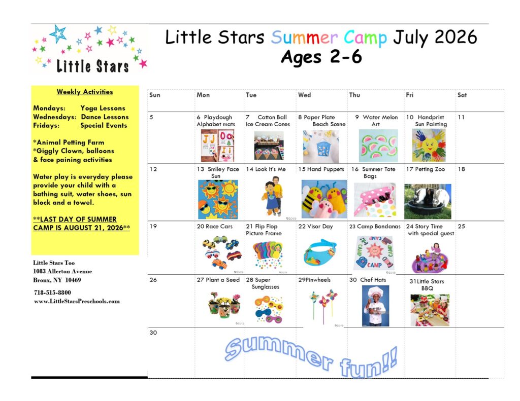 Summer Activity Calendar